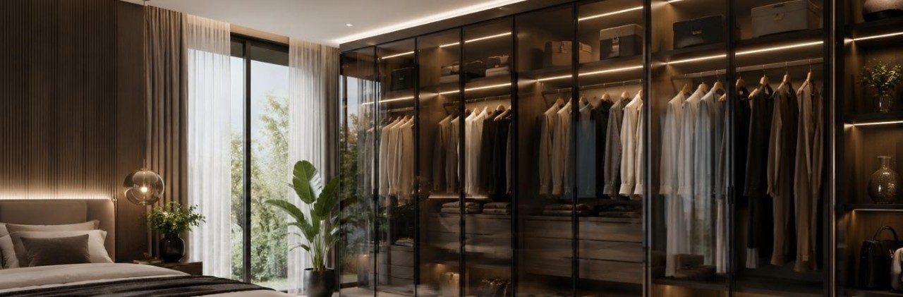 Contemporary glass wardrobe ideas - Beautiful Homes