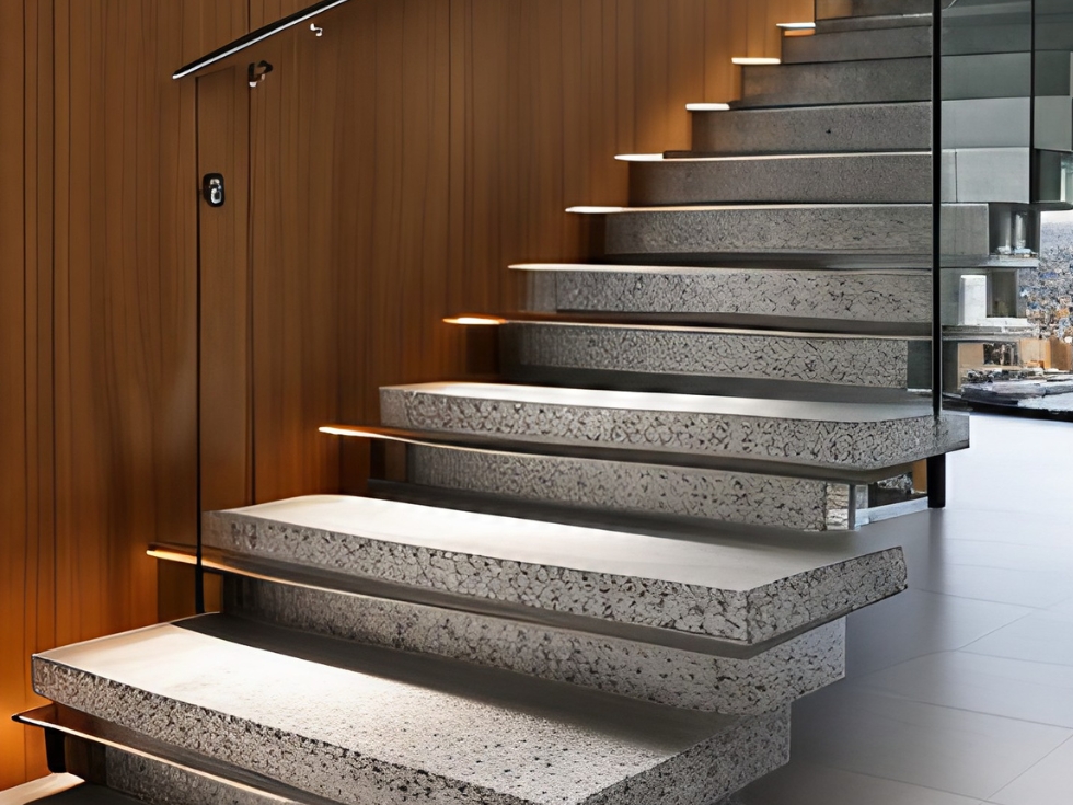 Simple granite staircase design - Beautiful Homes