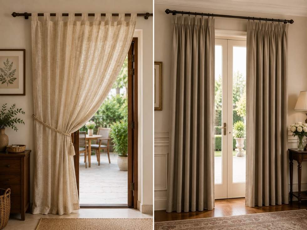 Contemporary balcony door curtains design - Beautiful Homes