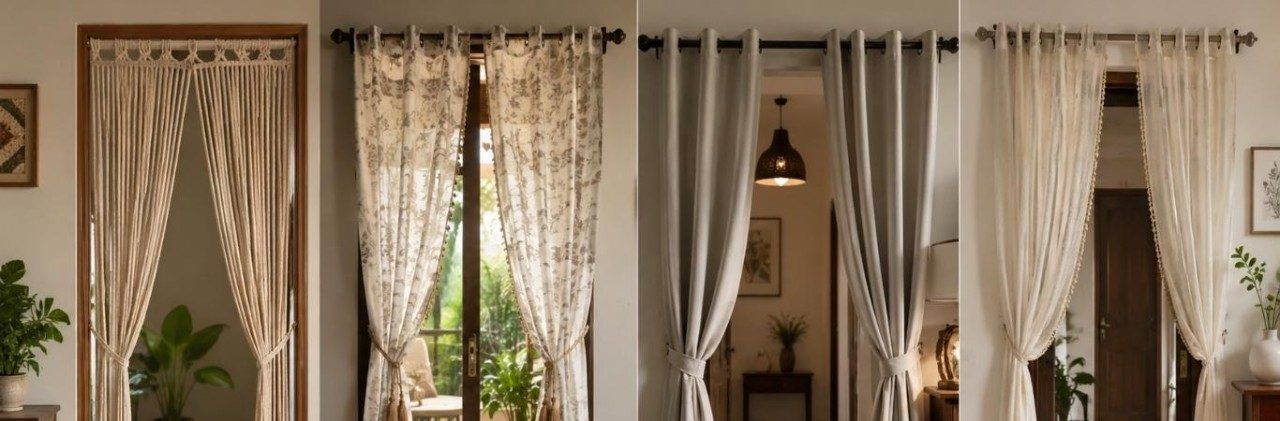 Contemporary door curtains design - Beautiful Homes