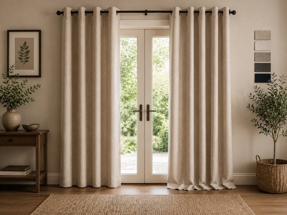 Contemporary sliding door curtains design - Beautiful Homes