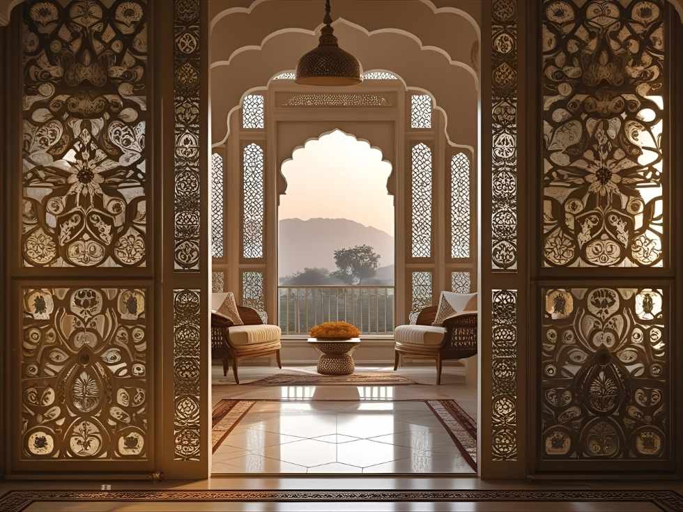 Jaali work in gujarat house design - Beautiful Homes