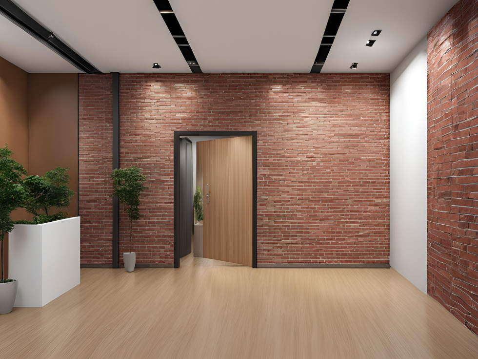 Modern brick wall hallway partition ideas - Beautiful Homes