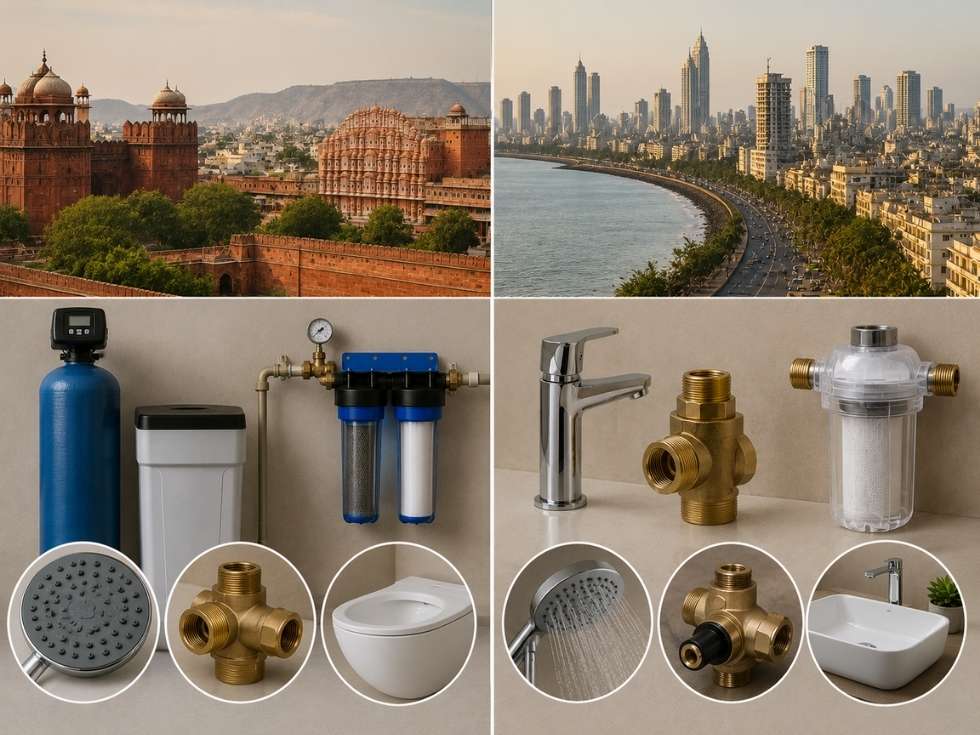 City-wise buying strategy for hard water resistant bathroom fittings and water treatment solutions in India - Beautiful Homes
