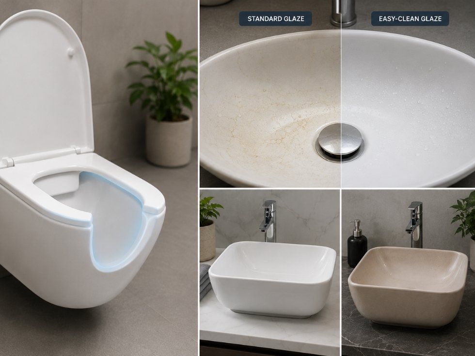 Hard water resistant sanitaryware with easy-clean glaze and rimless WC - Beautiful Homes