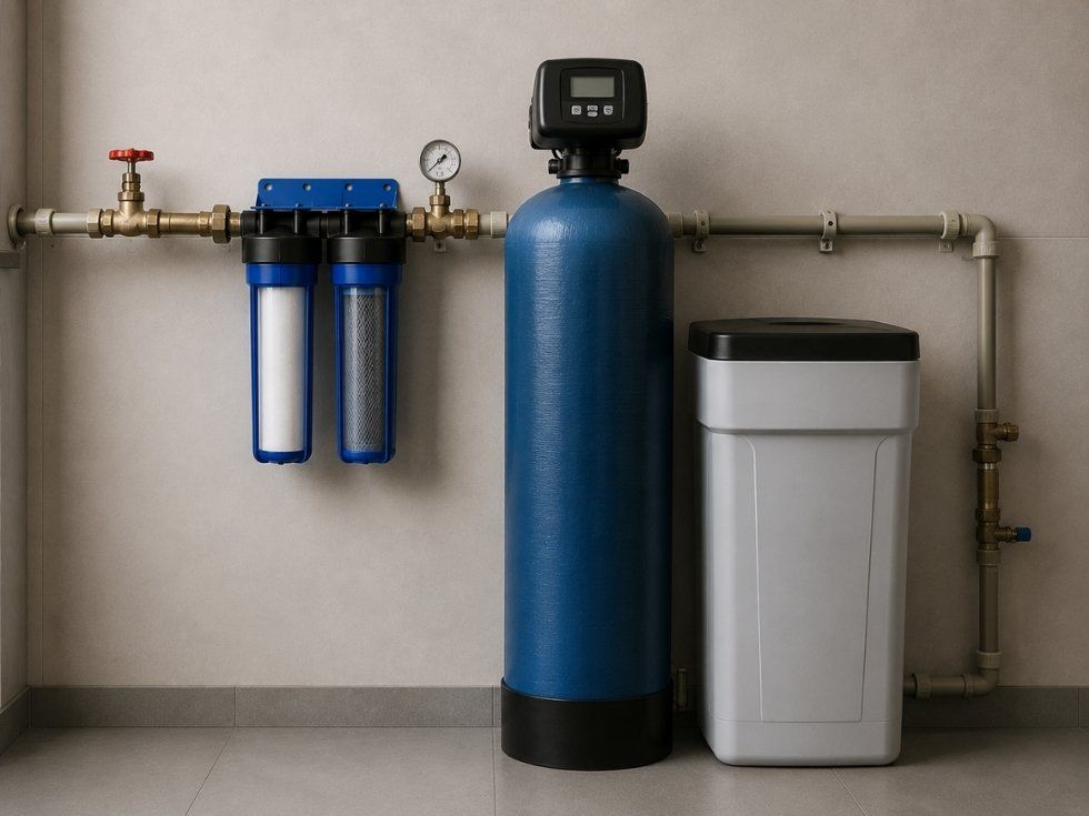 Whole-house water softener and pre-filter system for protecting bathroom fittings from hard water - Beautiful Homes