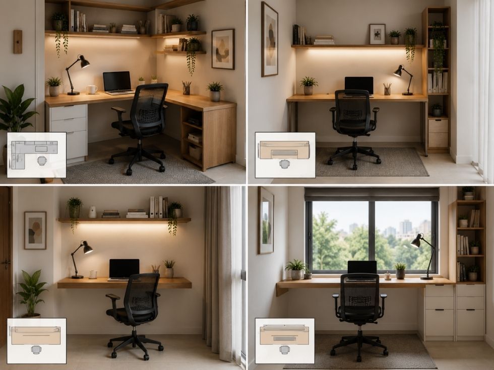 Contemporary small home office furniture - Beautiful Homes