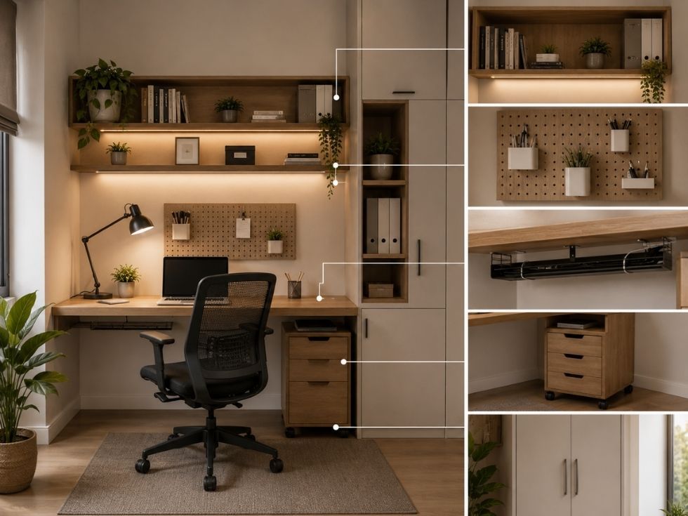 Contemporary small home office interior design - Beautiful Homes