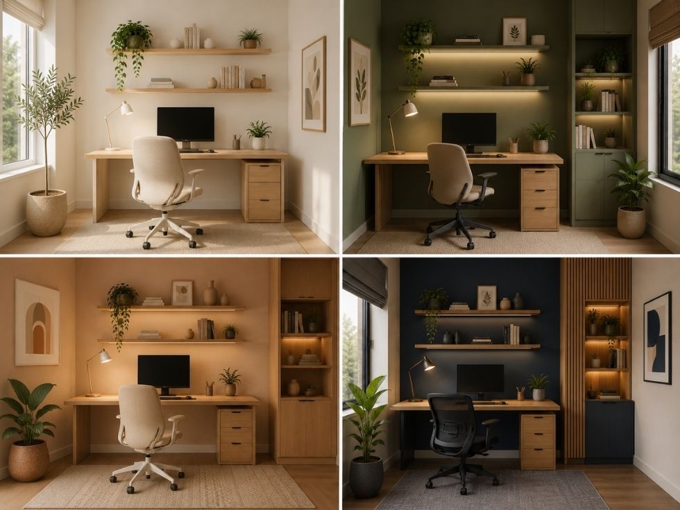Contemporary small home office colour schemes - Beautiful Homes