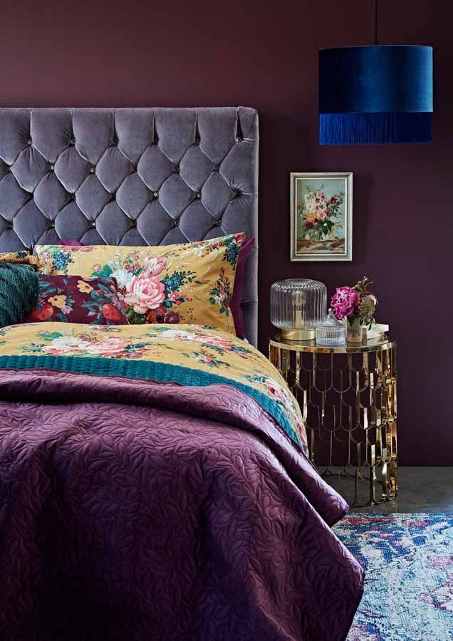 How to create purple design for bedroom interiors - Beautiful Homes