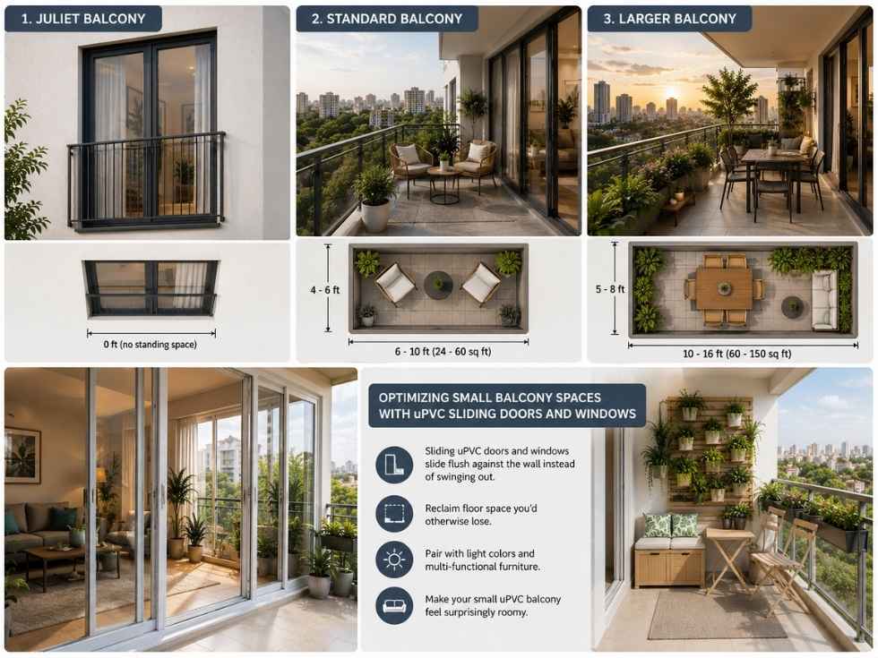 Contemporary uPVC balcony doors - Beautiful Homes