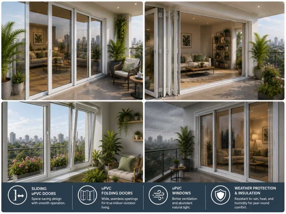 Contemporary uPVC windows for balcony - Beautiful Homes