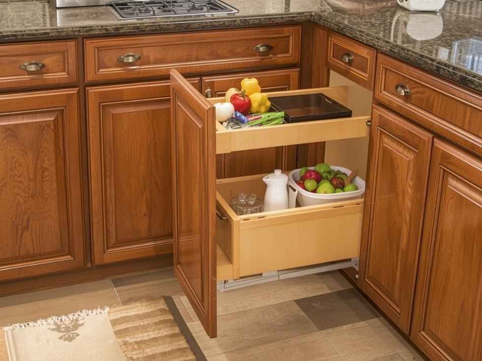 Contemporary pull-out  kitchen corner cabinets - Beautiful Homes