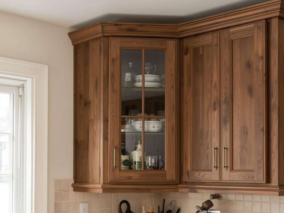 Contemporary wooden kitchen corner cabinets - Beautiful Homes
