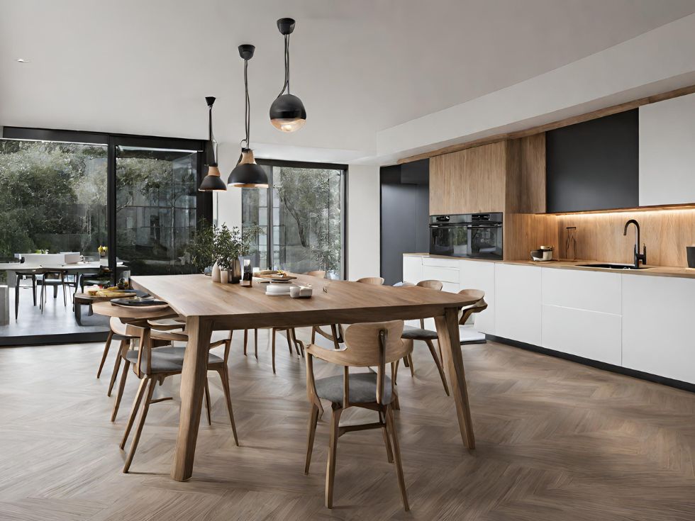 Wood Kitchen Table- Beautiful Homes