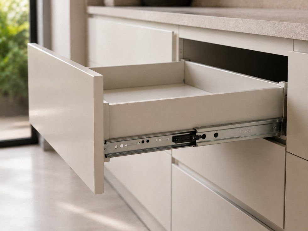 Basic Tandem kitchen drawer system with ball bearing runners and smooth operation- Beautiful Homes