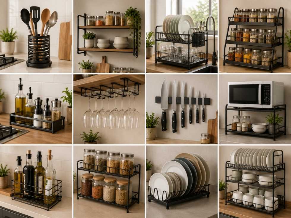 Contemporary kitchen rack design ideas - Beautiful Homes