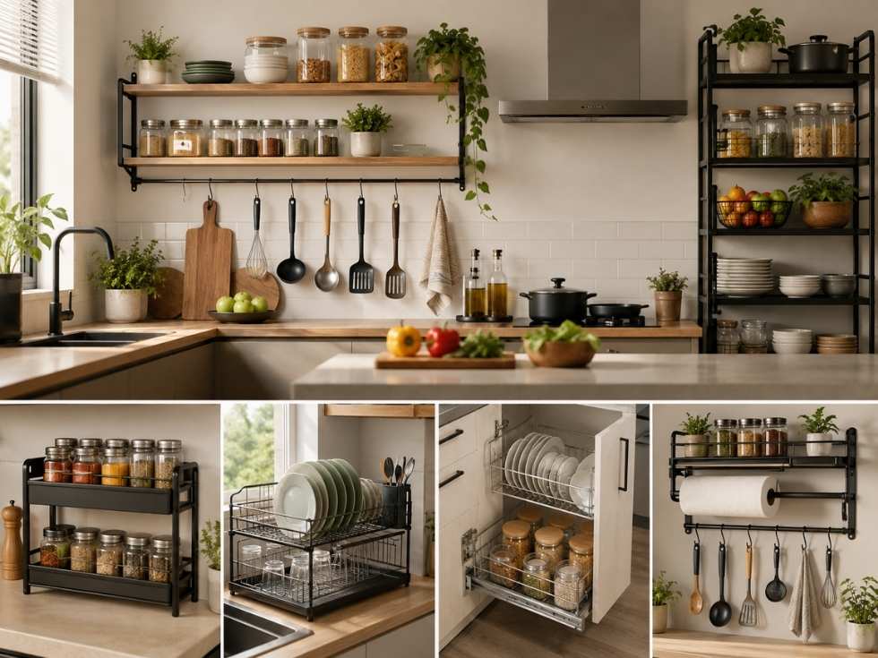 Contemporary kitchen rack design - Beautiful Homes