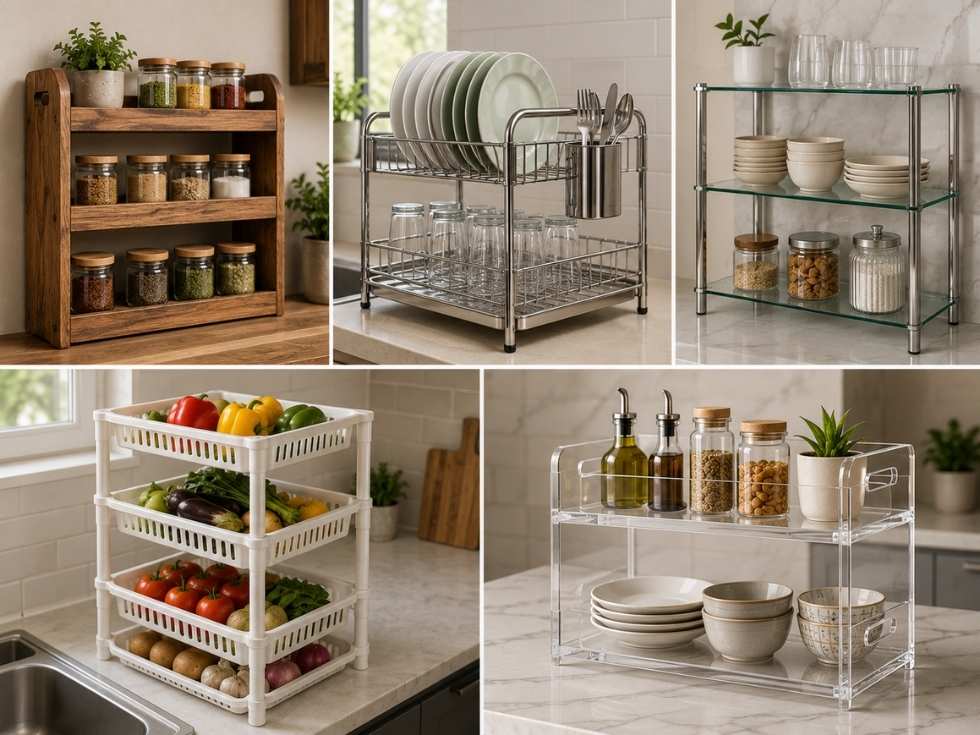 Contemporary kitchen rack metal design - Beautiful Homes