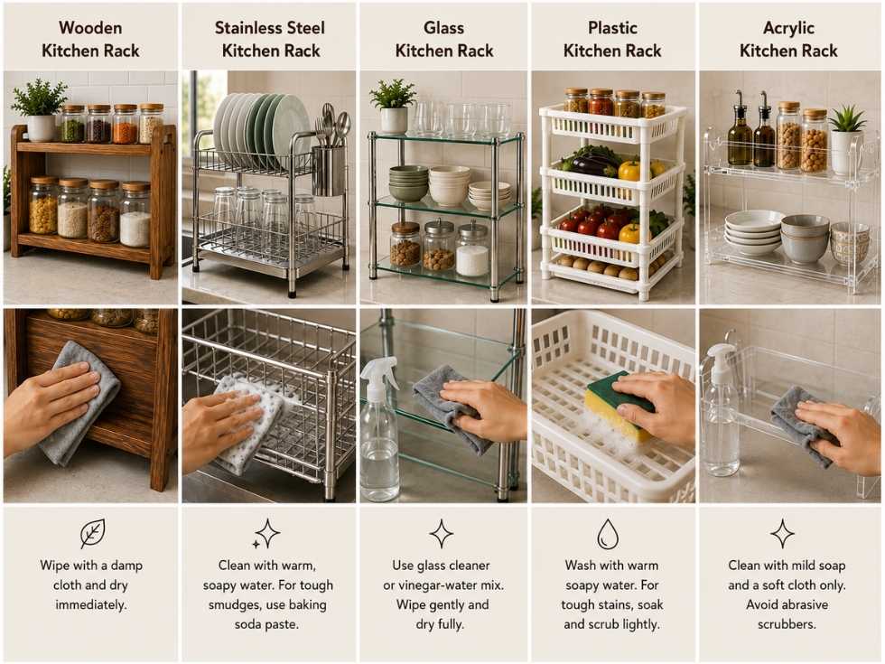 Contemporary steel rack for kitchen - Beautiful Homes