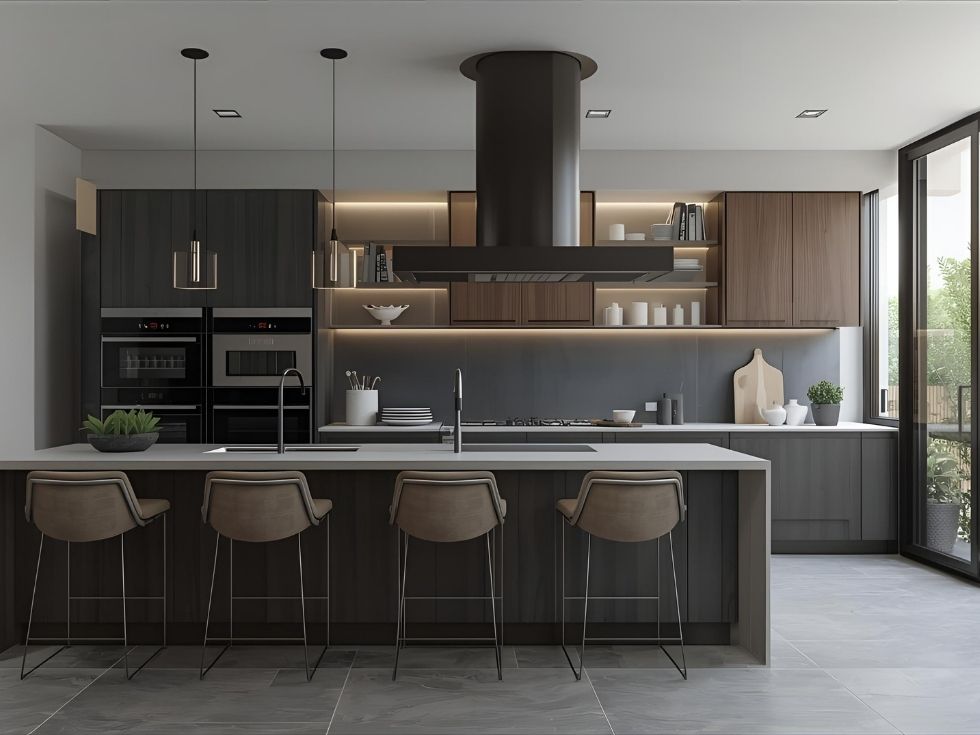 Contemporary island kitchen design - Beautiful Homes