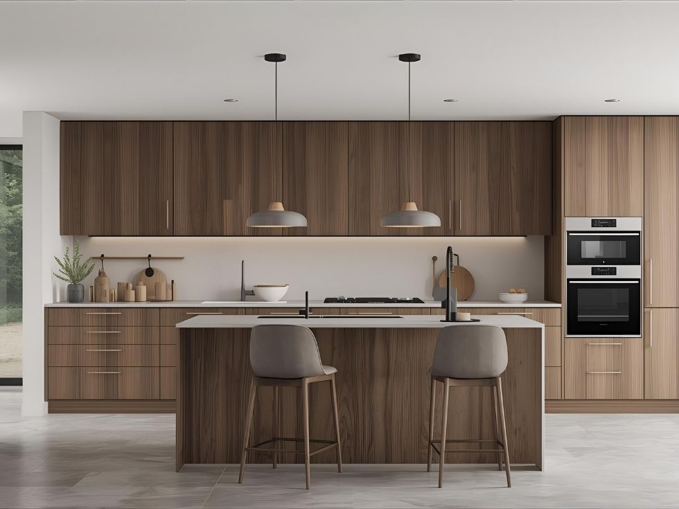 Contemporary wood kitchen design - Beautiful Homes