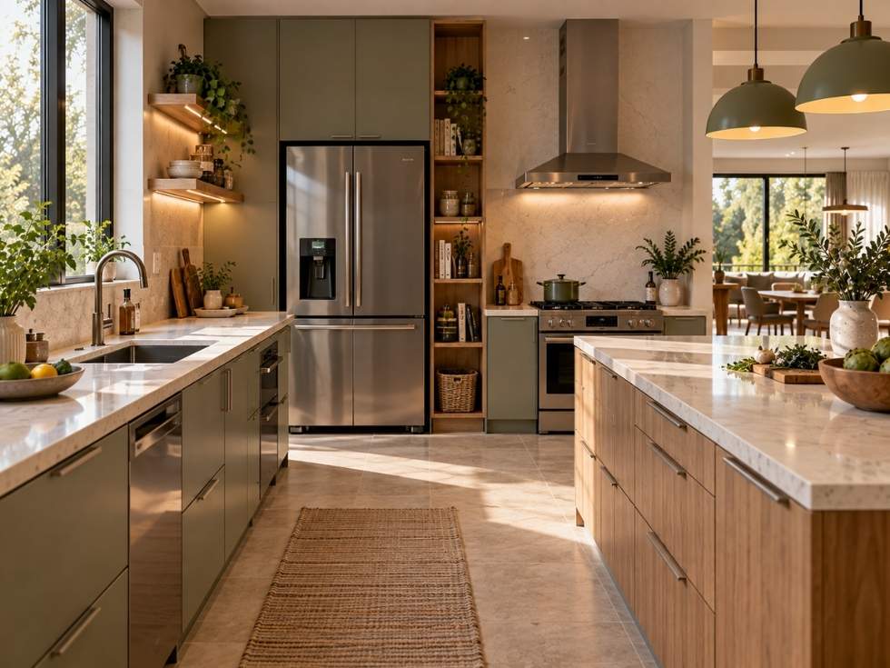 Contemporary modern open kitchen design styles - Beautiful Homes