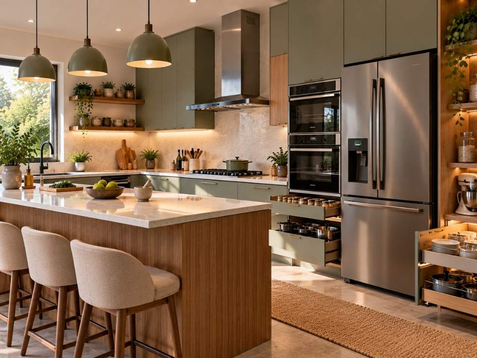 Contemporary modern open kitchen designs - Beautiful Homes