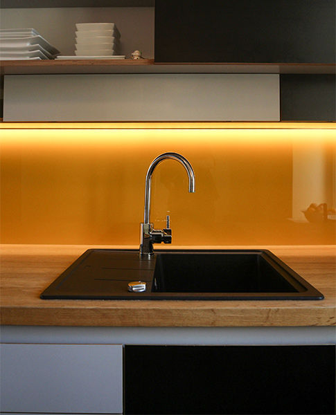 Modern kitchen sink design with drainboard - Beautiful Homes