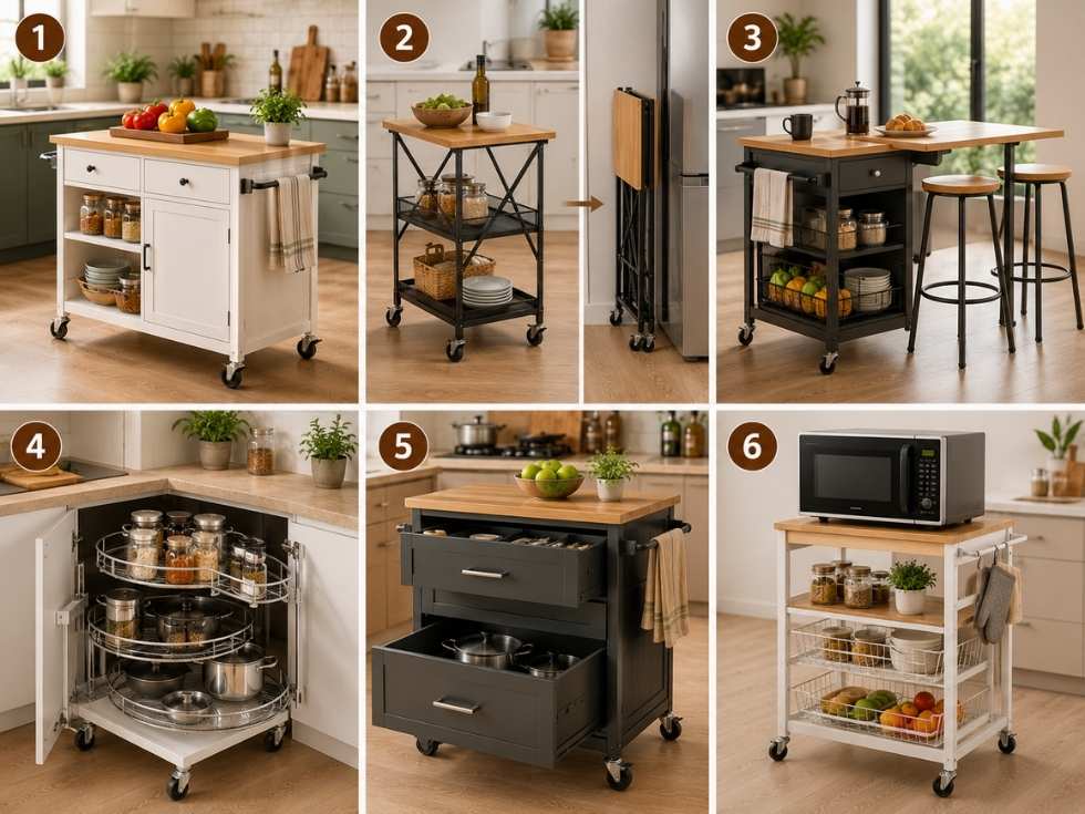 Contemporary modular kitchen trolley design tips - Beautiful Homes