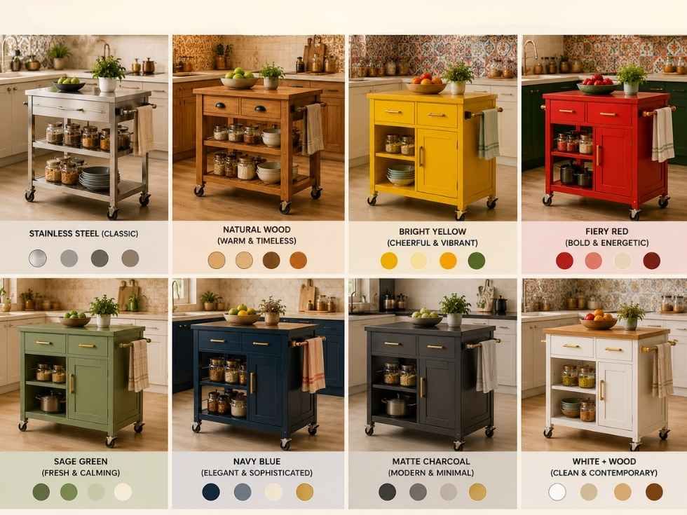 Contemporary small kitchen trolley design - Beautiful Homes