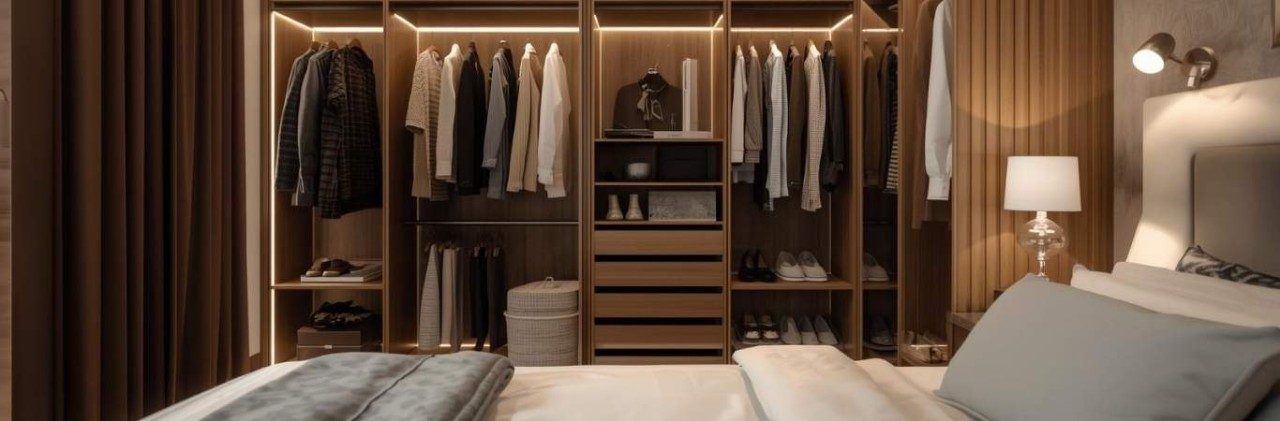 Modern L shape wardrobe design - Beautiful Homes