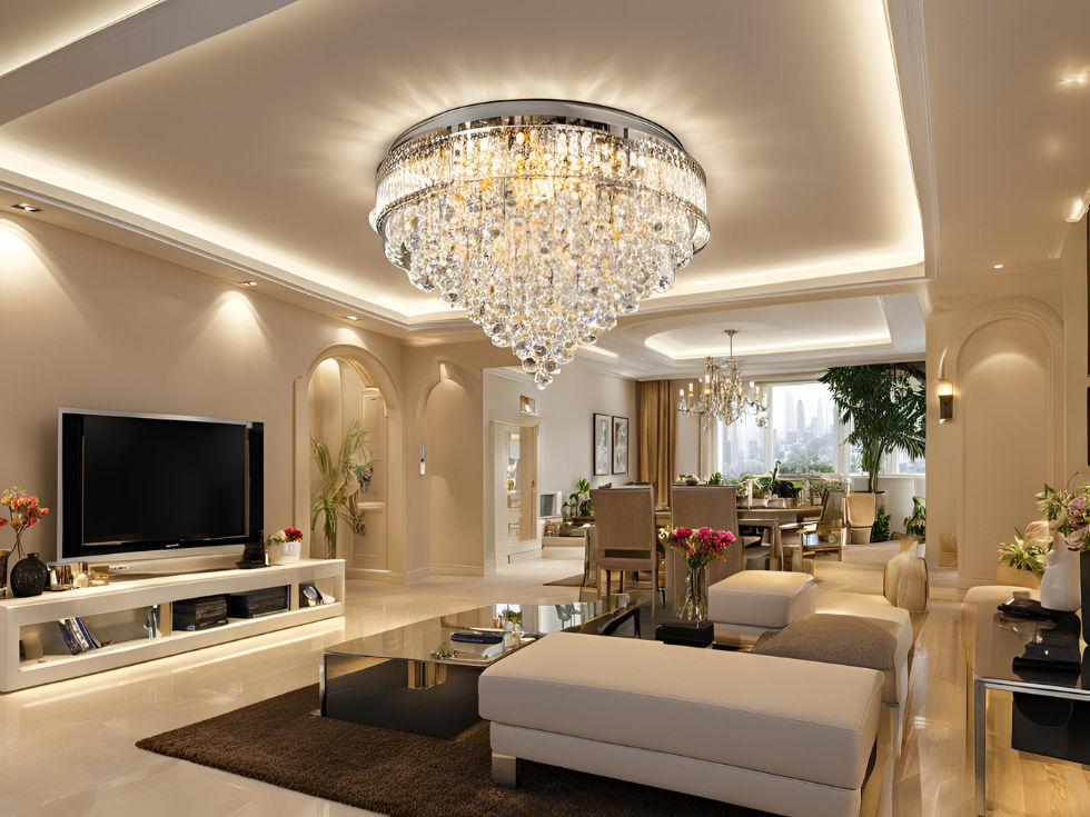 Modern crystal ceiling lights for living room - Beautiful Homes