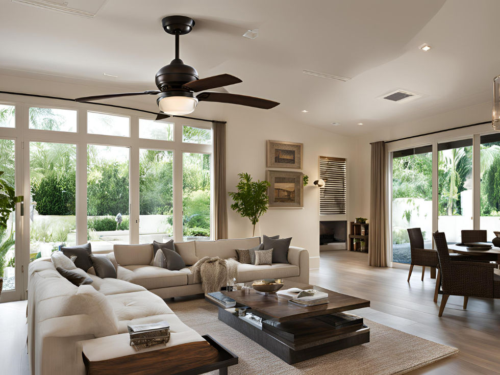 Modern fans with ceiling lights for living room - Beautiful Homes