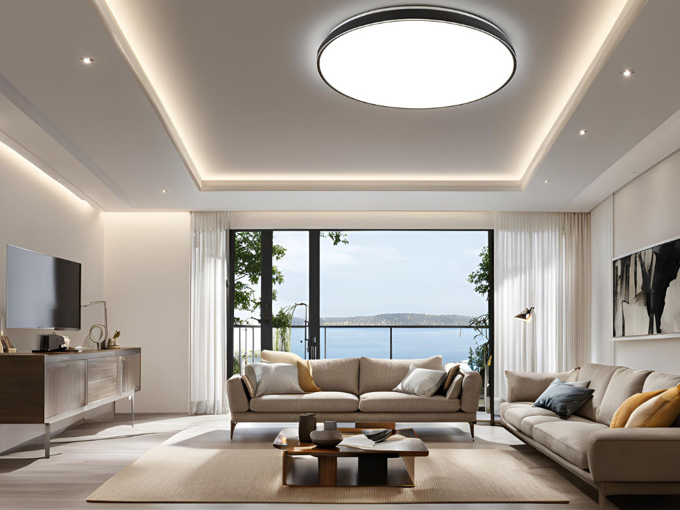 Modern flush mounted ceiling lights for living room - Beautiful Homes