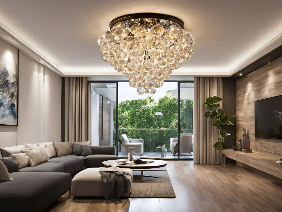 Modern glass ceiling lights for living room - Beautiful Homes