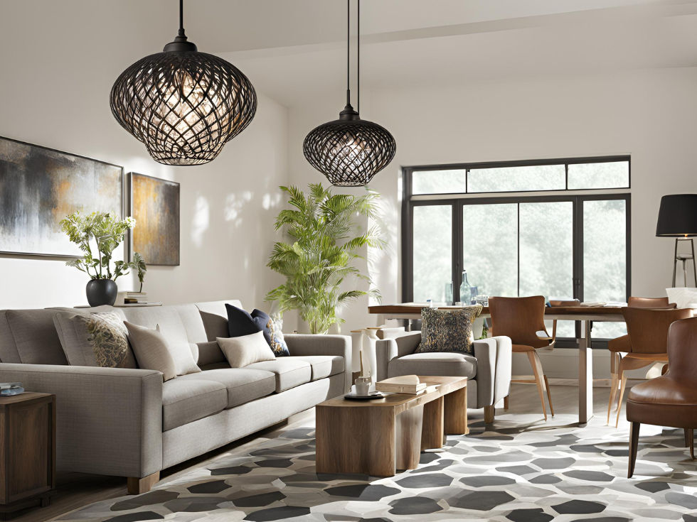 Modern inverted pendant ceiling lights for living room - Beautiful Homes
