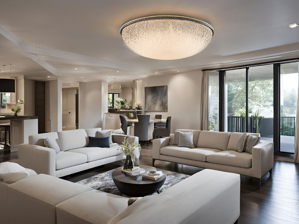 Modern semi-flush ceiling lights for living room - Beautiful Homes