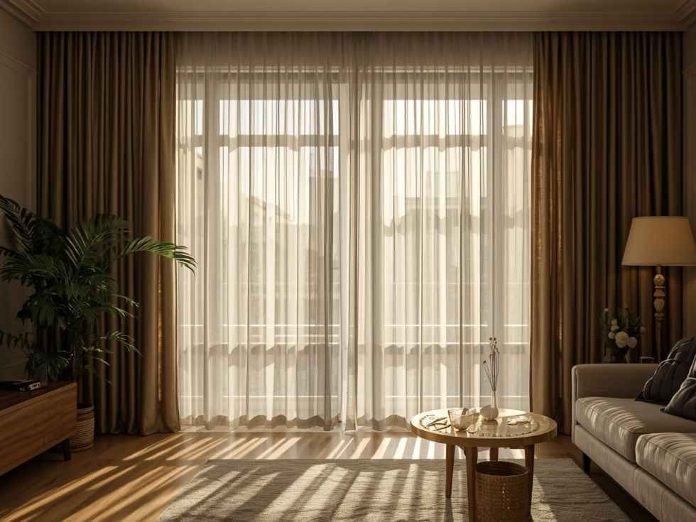 Contemporary living room curtain style ideas - Beautiful Homes