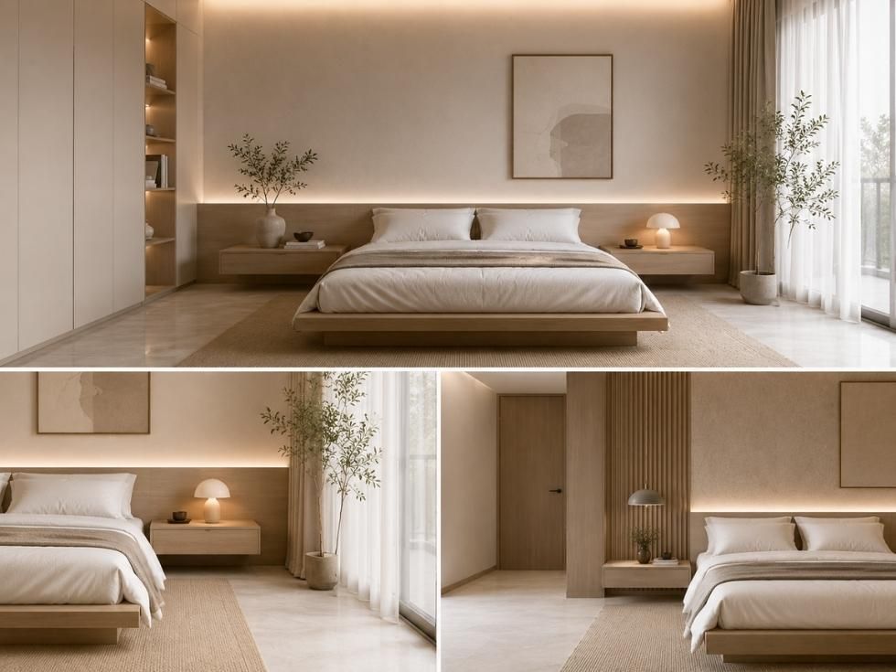 Contemporary minimalist bedroom interior design - Beautiful Homes