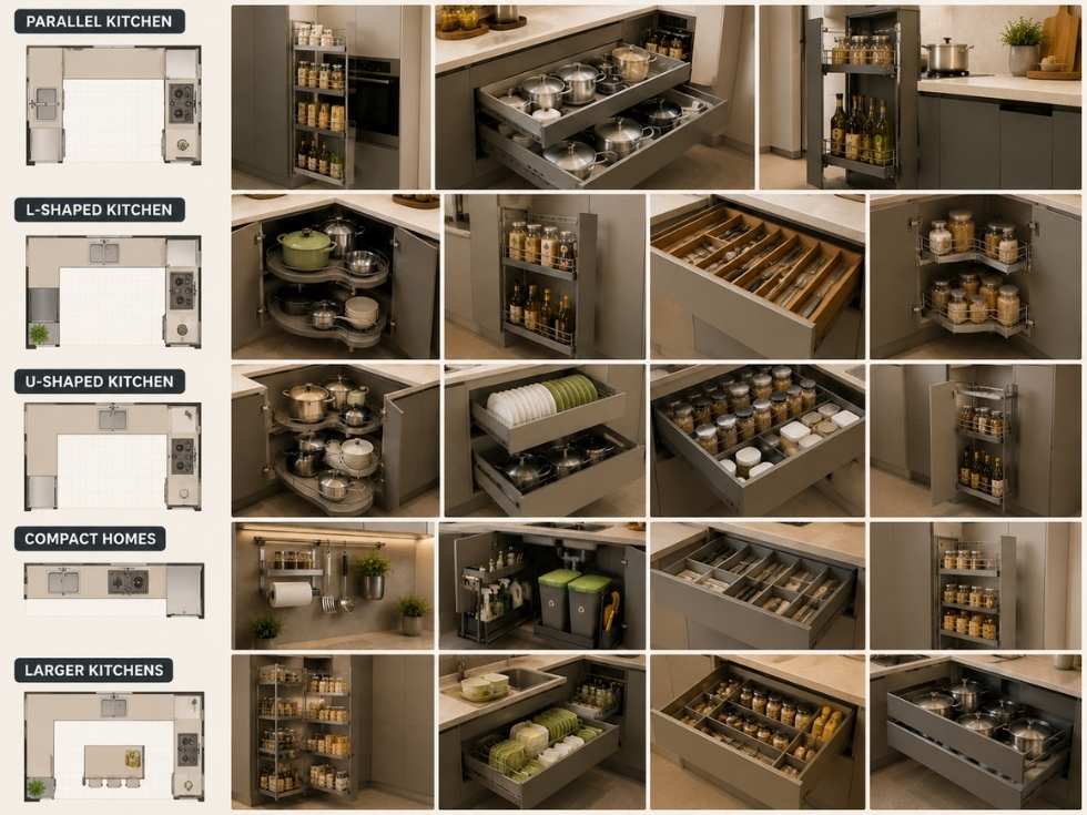 Contemporary modular kitchen storage tips - Beautiful Homes