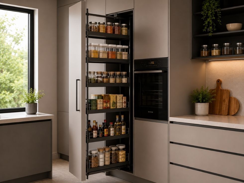 Contemporary modular kitchen tall units - Beautiful Homes