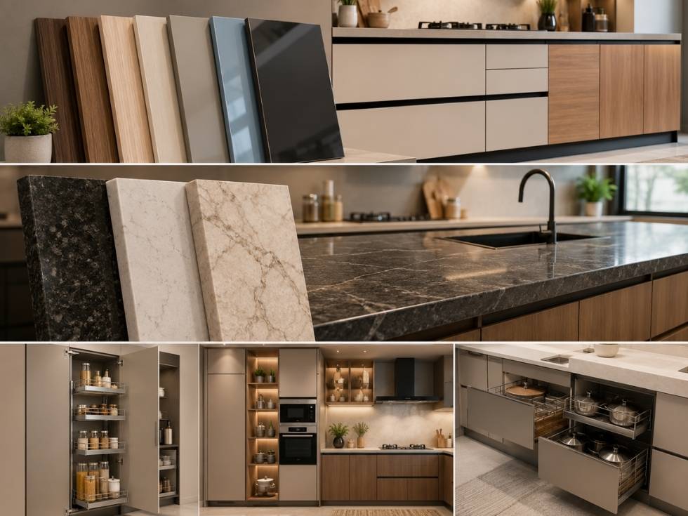 Modular kitchen materials, countertops and storage accessories that have the biggest impact on kitchen costs - Beautiful Homes