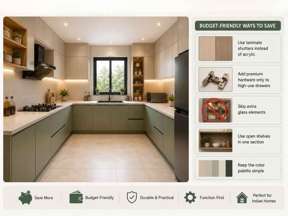 Contemporary modular kitchen price per sq ft - Beautiful Homes
