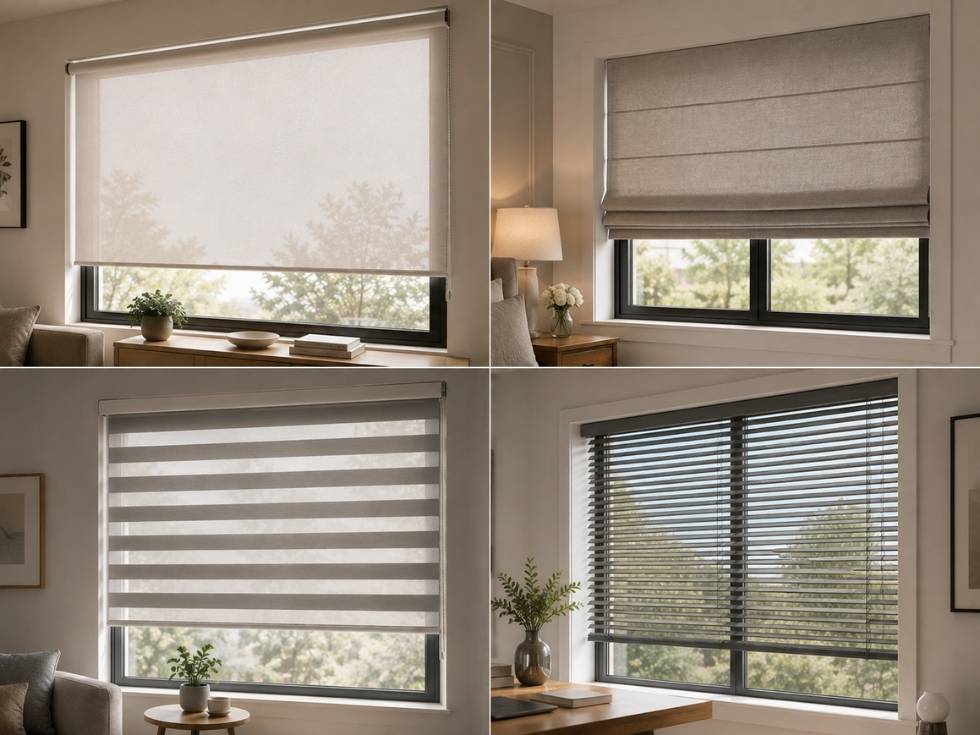 Contemporary roman  blinds for windows - Beautiful Homes