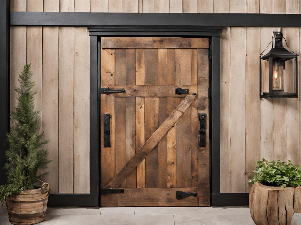 Rustic Barn Style Panel Door Design - Beautiful Homes