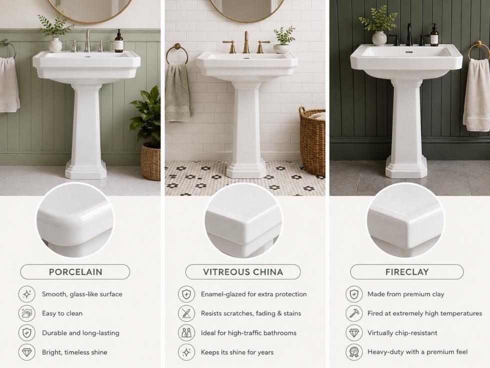 Contemporary pedestal wash basin design ideas - Beautiful Homes