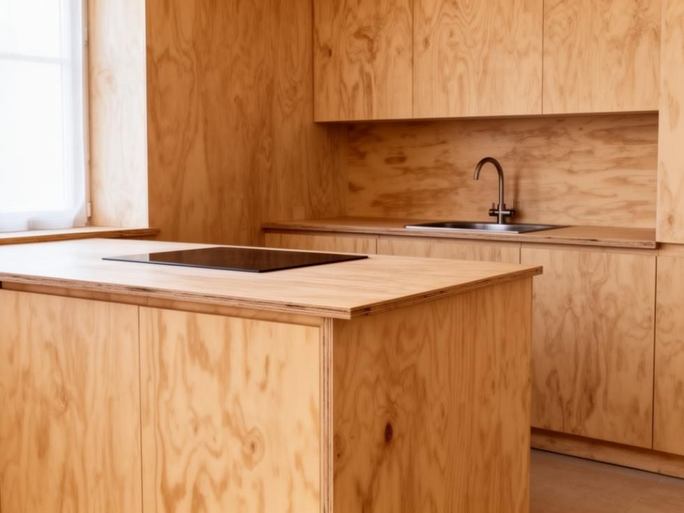 Modern minimalist modular kitchen design with plywood - Beautiful Homes