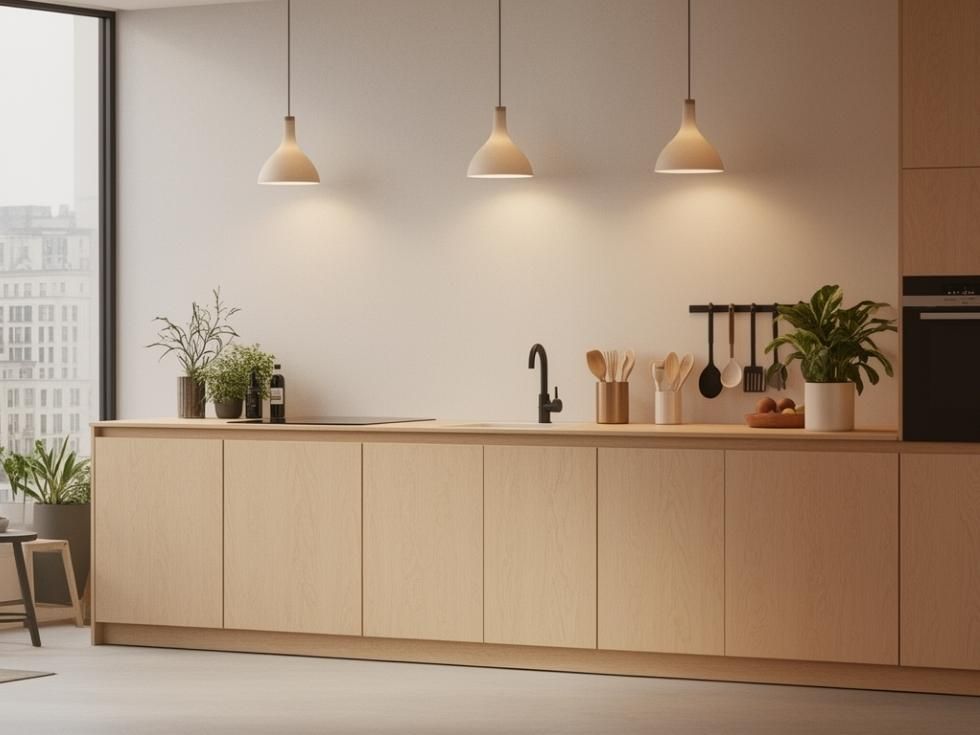 Contemporary modular plywood kitchen design - Beautiful Homes