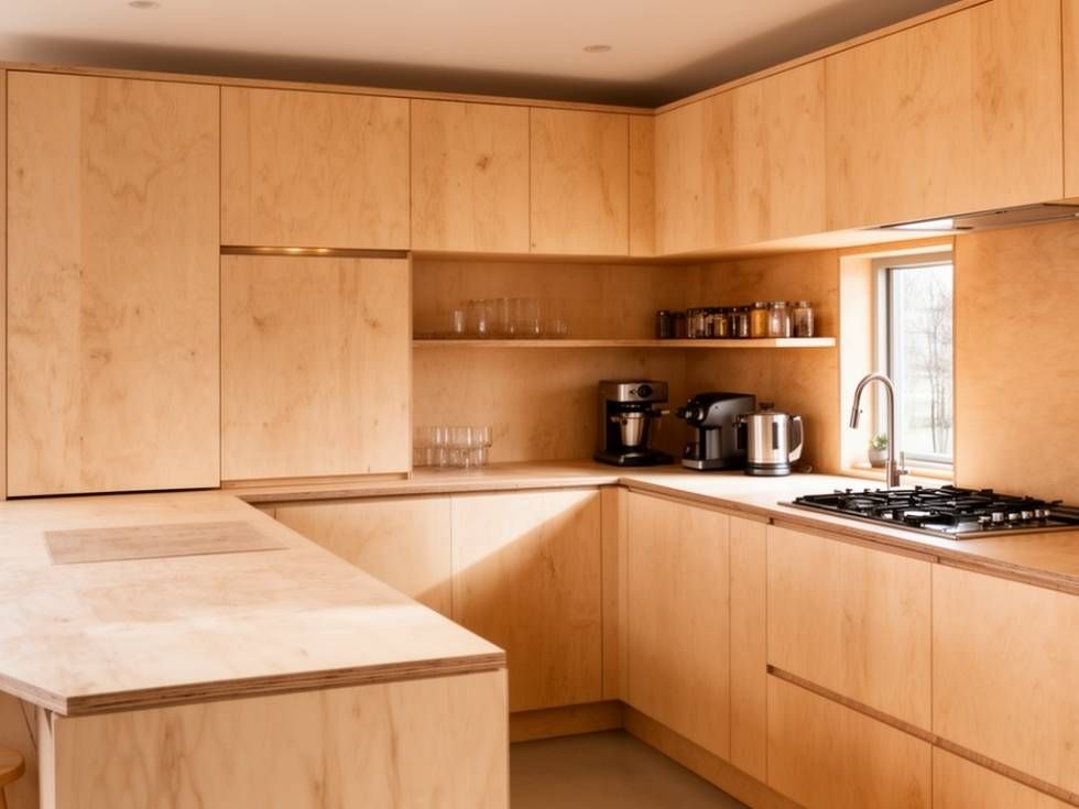 Modern modular plywood kitchen design - Beautiful Homes